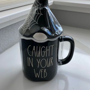 Rae Dunn Caught in Your Web coffee mug with lid